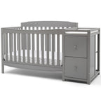 Delta Children Mason 6-in-1 Convertible Crib and Changer. Gray