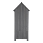 iTopRoad 70in Outdoor Storage Shed for Garden Tools, Wooden Patio Shed Lockers