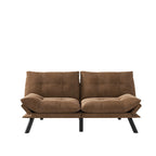 PAPROOS Convertible Sofa Bed, Folding Futon Sofa Bed, Upholstered Sofa Bed Couch, Loveseat Sleeper Sofa for Small Space, Apartment, Living Room, Cream