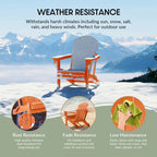 Westintrends Outdoor Folding HDPE Adirondack Chair, Patio Seat, Weather Resistant, Dark Brown