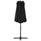 vidaXL Garden Parasol Blue Polyester fabric, Aluminum pole and ribs Large