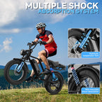 AOVOPRO AP20 Electric Bike for Adults 20 X 4.0 Fat Tire, 750W Off-Road E Bike, E-Mountain Bike 48V 15.6AH UL2849