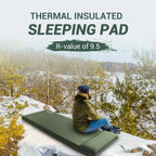 Elegear Self Inflating Sleeping Pad, 3.1" Ultra-Thick Memory Foam Camping Pad with Pillow Fast Inflating in 20s Insulated Camping Mattress Pad 4-Season Camp Sleeping Mat for Camping/Car/Tent