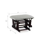 Baby Relax Huntington Glider Rocker. Gray and Espresso