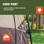 Ozark Trail 2-Room Shower & Utility Tent Combo Includes 5-Gallon Water Container, Easy Setup, Maximum Occupancy Is 2. Khaki Colour.