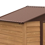 Outsunny 7' x 4' Metal Storage Shed Organizer, Garden Tool House with 4 Vents and 2 Sliding Doors for Backyard, Patio, Garage, Lawn, Dark Gray