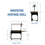 Backyard Discovery Argentine Santa Maria Heritage Wood Fire & Charcoal Grill, Fire Bricks