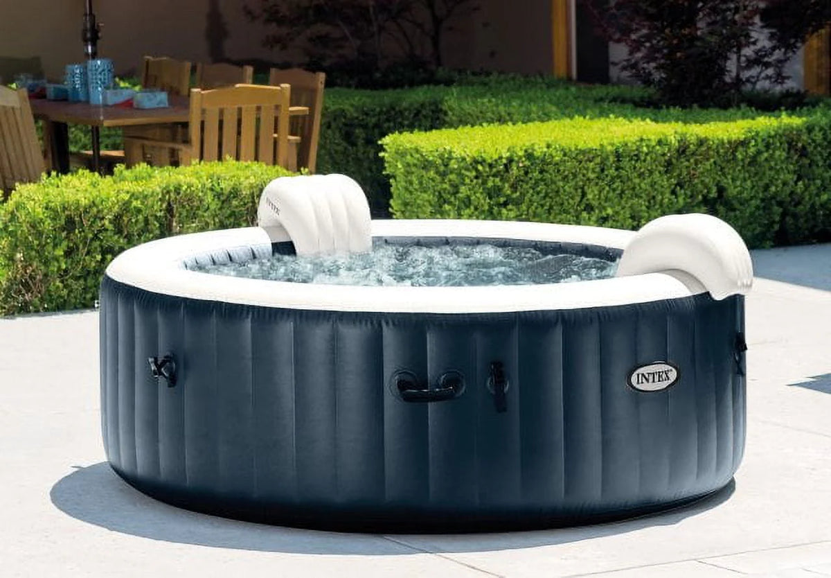 INTEX PureSpa�?Plus Bubble Inflatable Hot Tub Set - 4 Person Spa with Energy Efficient Spa Cover