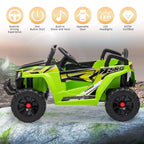 TOBBI 12V Kids Electric off-Road UTV Truck Car Battery Powered Ride on Toys for Girls with LED Headlights, Music, Horn