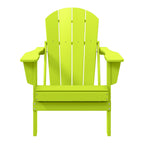 Westintrends Outdoor Folding HDPE Adirondack Chair, Patio Seat, Weather Resistant, Dark Brown