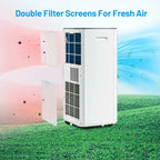 Yardi Yard Portable Air Conditioner 10000 BTU Evaporative Air Cooler Dehumidifier-White, Portable Air Conditioners,Portable AC Cools up to 350 Sq.Ft