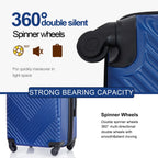10 Piece Luggage Set Lightweight Suitcase Set with 7PCS Organizer Bags Suitcase with TSA Lock Spinner Wheels(Black)