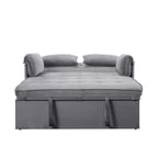 Gewnee 46" Velvet Sleeper Sofa Reclining Convertible Futon Couch Bed for Living Room, Guest & Small Spaces(Black)