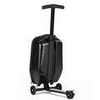Advwin Scooter Luggage for Kids & Adults, Hardside Ride on Suitcase for Kids Ages 4-15 Multifunctional Lightweight Foldable Carry on Luggage with Wheels Ride on for Children Teenagers, Pink