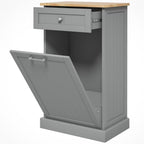 HOMCOM Kitchen Tilt Out Trash Bin Cabinet, Free Standing Recycling Cabinet