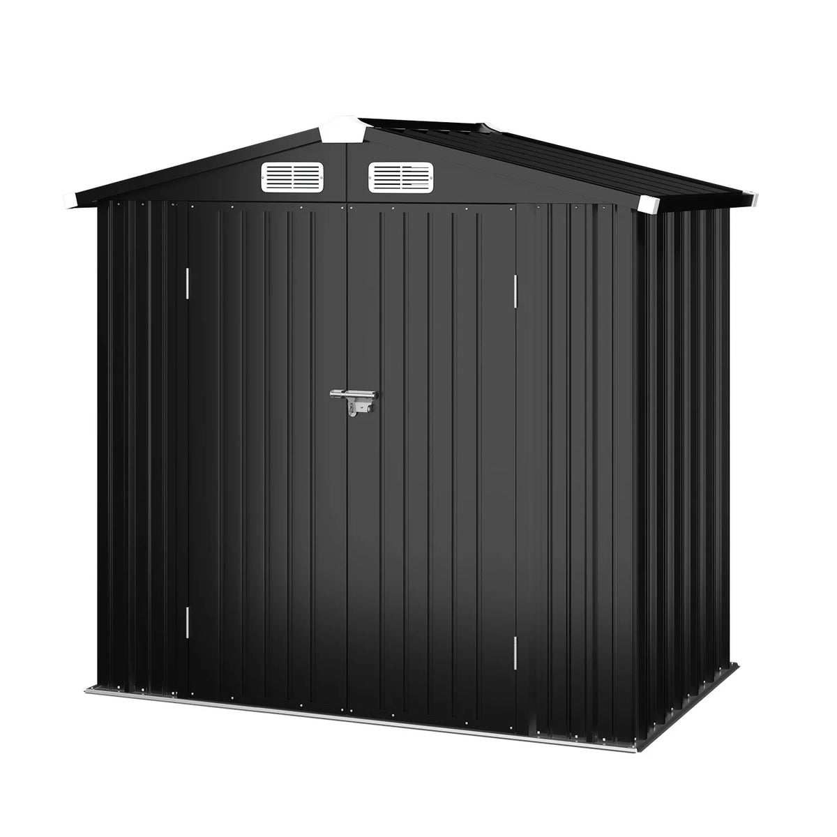 Clouddwell 6 ft. x 4 ft. Outdoor Storage Shed, Metal Garden Shed with Lockable Doors & Sloped Roof for Backyard, Patio, Poolside
