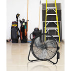 Lasko Max Performance 20" High Velocity Floor Fan, Wall Mount Option, Gray, H20610
