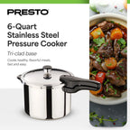 Presto? 6 Quart Stainless Steel Pressure Cooker
