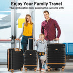 5 Piece Luggage Sets  and Travel Duffel Bag, ABS Hardshell Hardside Checked Luggage with TSA Lock and Double Spinner Wheels Suitcase, Deep Blue