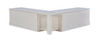 Linon Romero Backless Corner Nook with Storage, 5-Piece Cushion Set, Natural/White/Beige
