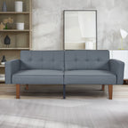 Sofa Bed, Convertible Memory Foam Futon Couch, Adjustable Sleeper Sofa Bed for Living Room, Gray