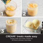 Ninja CREAMi Ice Cream Maker, for Gelato, Mix-ins, Milkshakes, Sorbet, Smoothie Bowls & More, 5 One-Touch Programs, with (2) 16 oz Pint Containers & Lids, Perfect for Kids, White, NC300WH