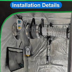iMeshbean 48" x 48" x 80" Grow Tent Kit with Full Spectrum LED Plant Growth Lamp, Air Ventilation Filter System & Thermostat