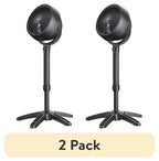 (2 pack) Vornado 683 Medium Pedestal Whole Room Air Circulator Fan, 3 Speed Control, Adjustable Standing Height, 32 to 38 Inches, Black