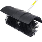 Power Snow Sweeper Brush Machine, 52cc Gasoline Walk-Behind Power Broom for Artificial Lawn Dirt Debris, 24" X 9" Brush, EPA Approved
