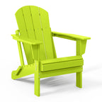 Westintrends Outdoor Folding HDPE Adirondack Chair, Patio Seat, Weather Resistant, Dark Brown