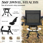 Danrelax 360�� Silent Camo Hunting Blind Chair, Armrests, Side Pouch, Telescopic Legs
