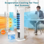 LifePlus Evaporative Air Cooler Tower Fan Portable Air Conditioners Indoor 3-in-1 Humidifier 41.5"