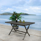 SAFAVIEH Outdoor Collection Akita Folding Table Black