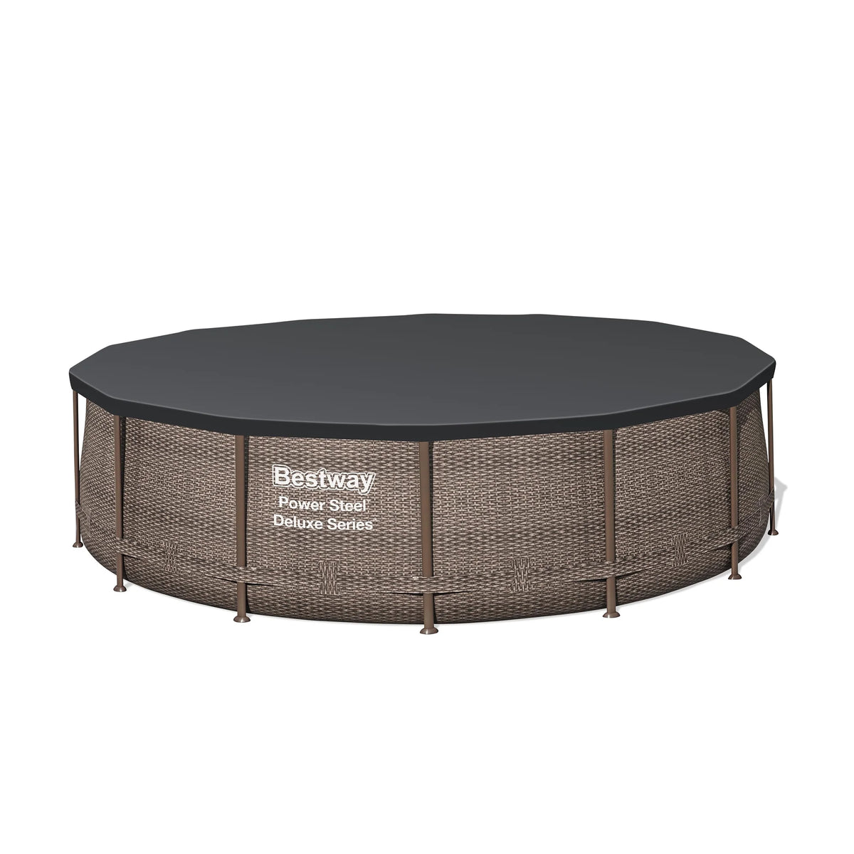 Bestway Power Steel 14' x 42" Round Above Ground Outdoor Swimming Pool Set