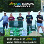 Landzie Compost Spreader 24 Inch Walk-Behind Lawn & Garden Spreader with Metal Mesh Basket