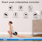 Gymnastics Mat Set 10FT Inflatable Tumbling Mat, 39*24 inch Air Roller Gymnastics Barrel and 3 Air Block with 800W Air Pump for Training Cheerleading Home Use Yoga and Water Use