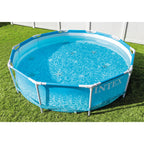 INTEX Round Metal Frame 10ft x 30in Above Ground Swimming Pool Set, Blue