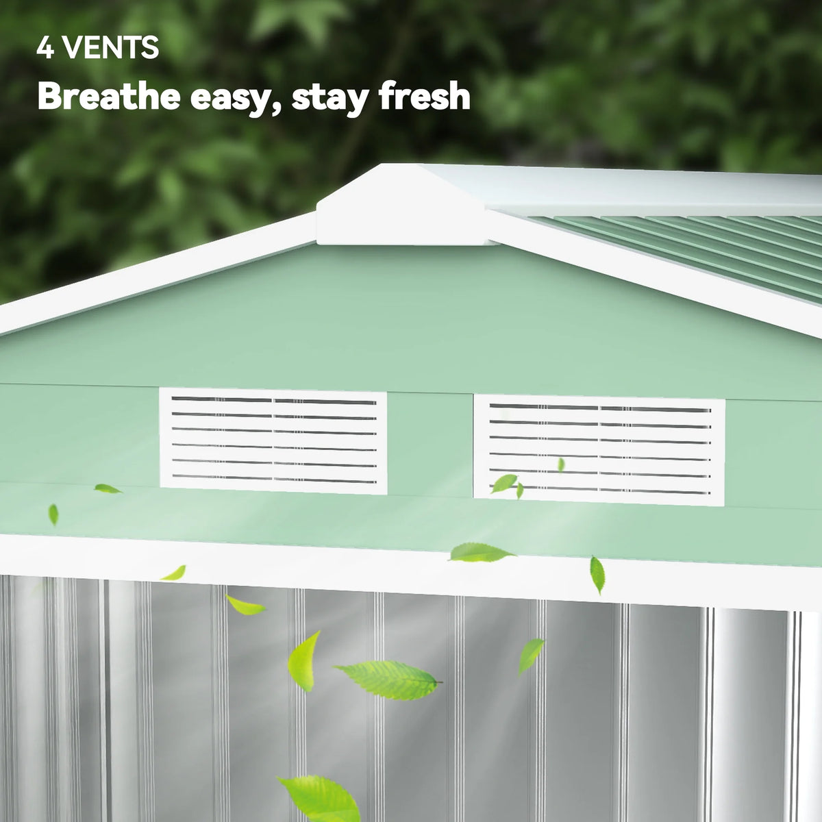 Outsunny 7' x 4' Metal Storage Shed Organizer, Garden Tool House with 4 Vents and 2 Sliding Doors for Backyard, Patio, Garage, Lawn, Dark Gray