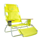 Ostrich Deluxe 3N1 Lightweight Outdoor Beach Lounge Chair w/Footrest, Pink