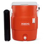 Igloo 10-Gallon Seat Top Water Jug with Cup Dispenser - Orange