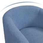Yaheetech Upholstered Club Chair Accent Barrel Chair, Ivory