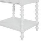Pioneer Woman Harper Spindle Nightstand with USB Charging Ports, Adults and Teens, White Finish