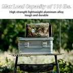 Naturehike, Portable Camping Table, Outdoor Detachable Tactical Camping Table, Lightweight Aluminium Camping Table with Light Pole, Adjustable Height
