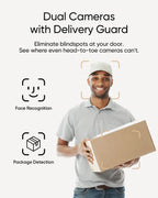 eufy Security Video Doorbell E340, Dual Cameras with Delivery Guard, 2K Camera