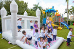 Connsann White Bounce House Oxford with Air Blower & Ball Pit for Kids Birthday Party, 13' x 8' x 8'