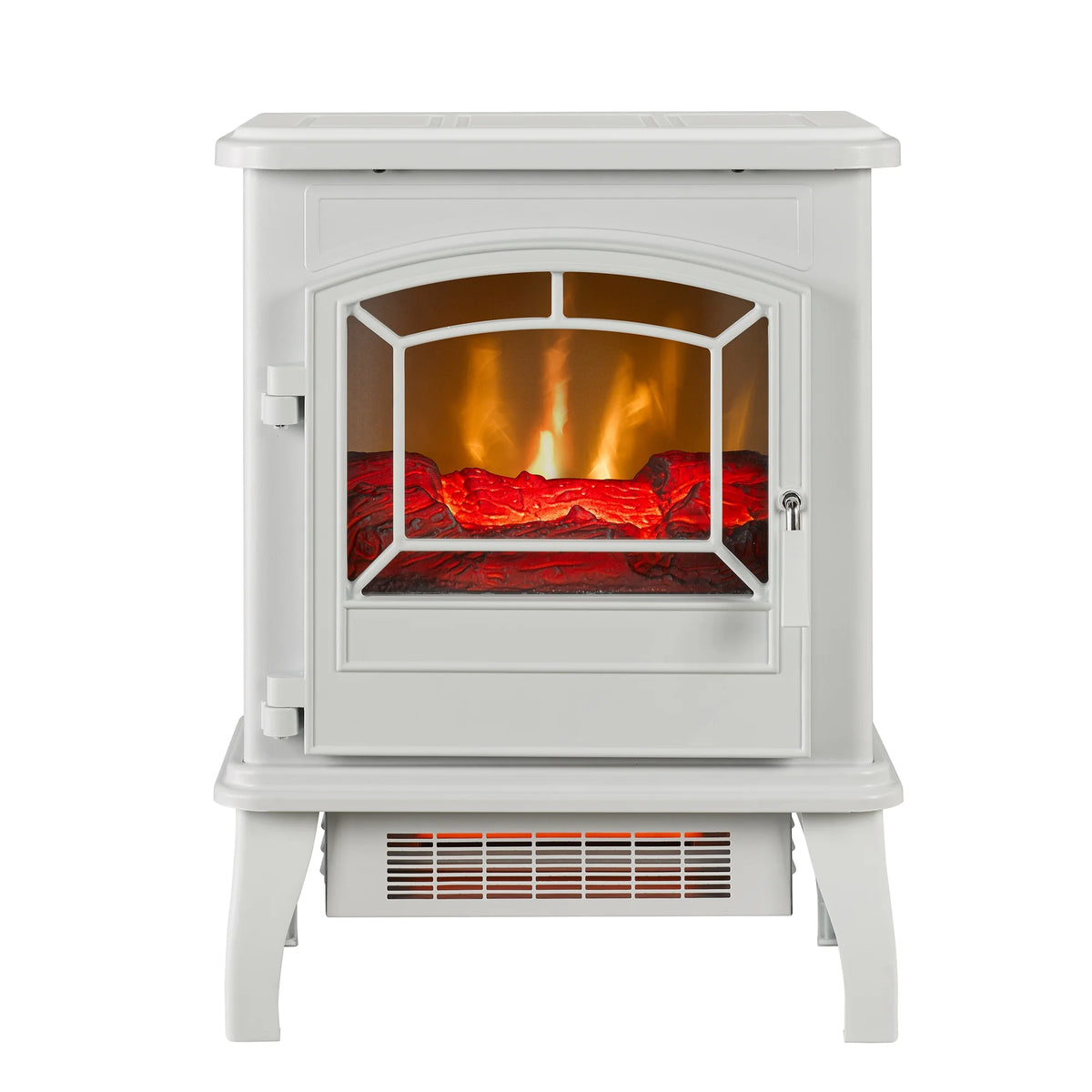 ClassicFlame 17.5"W Infrared Quartz Electric Stove Heater, Insignia Blue