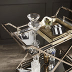 Weston Home Grosseto Champagne Gold Bar Cart