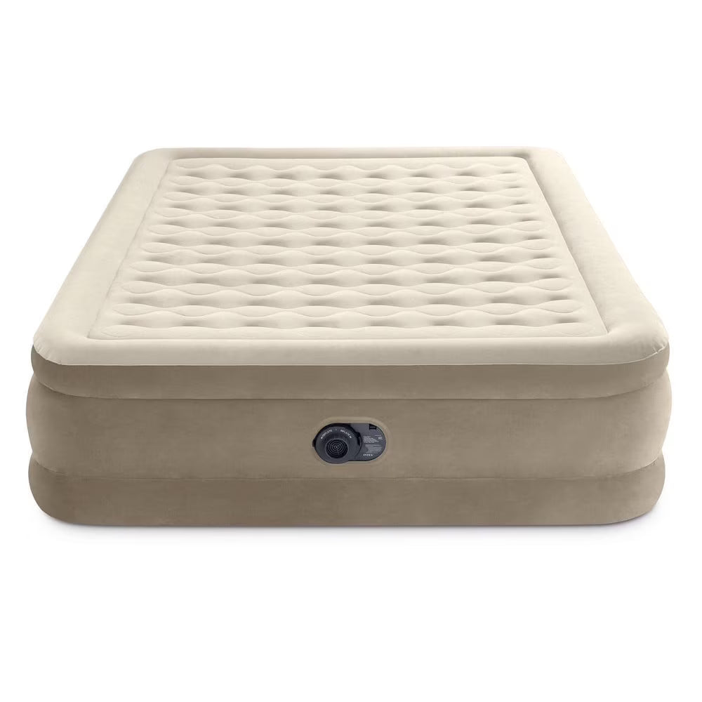 Intex Ultra Plush 20" Queen Air Mattress with 120V Internal Pump