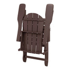 Westintrends Outdoor Folding HDPE Adirondack Chair, Patio Seat, Weather Resistant, Dark Brown
