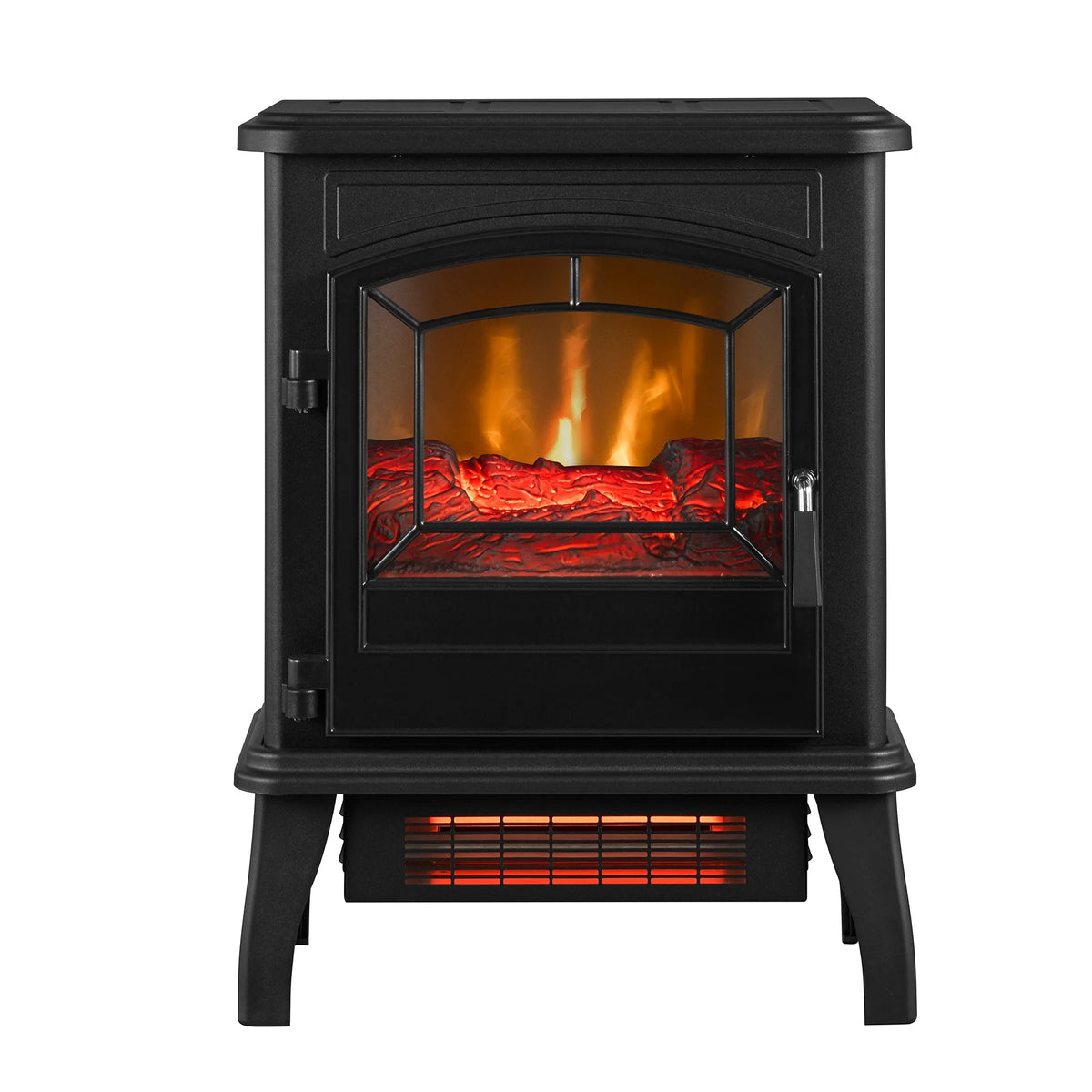 ClassicFlame 17.5"W Infrared Quartz Electric Stove Heater, Insignia Blue